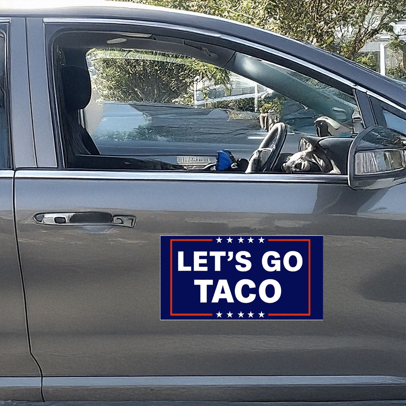 Funny Let’s Go Taco Car Magnet