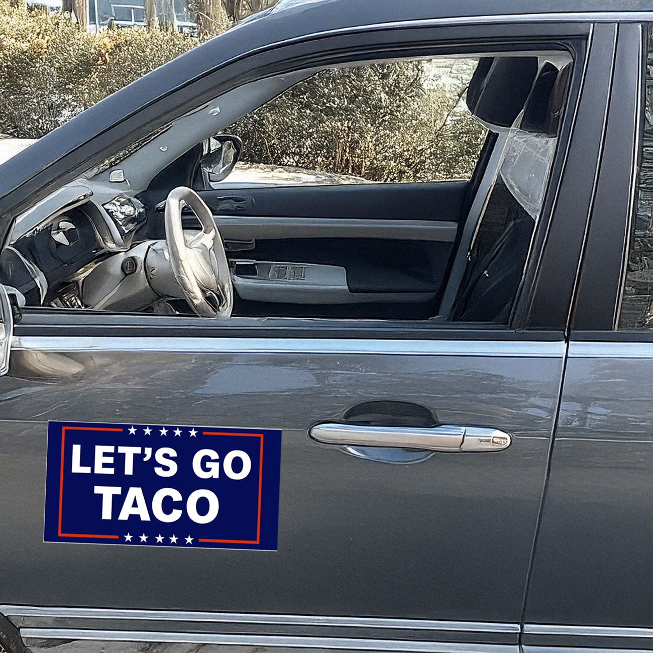 Let’s Go Taco Car Magnet Trump TACO