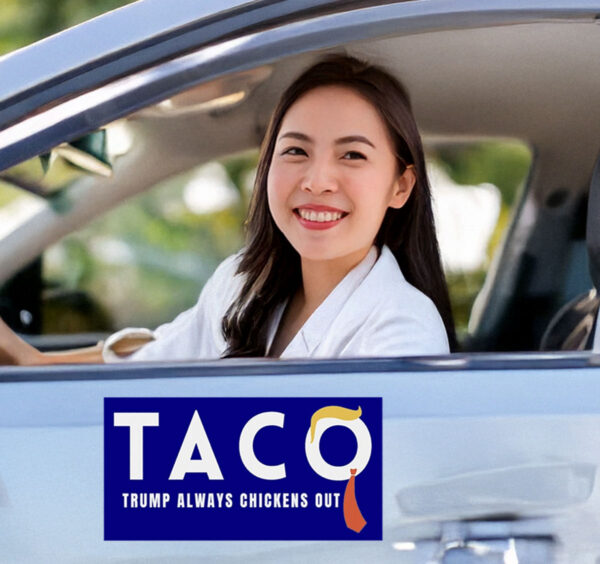 TACO Trump Always Chickens Out Car Magnet