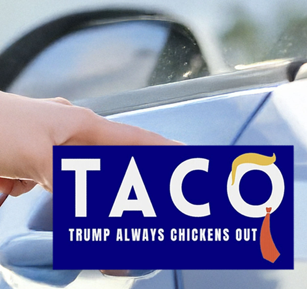 TACO Trump Always Chickens Out Car Magnet