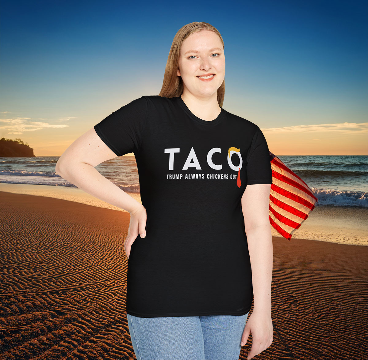 TACO Trump Always Chickens Out T-Shirt Womens