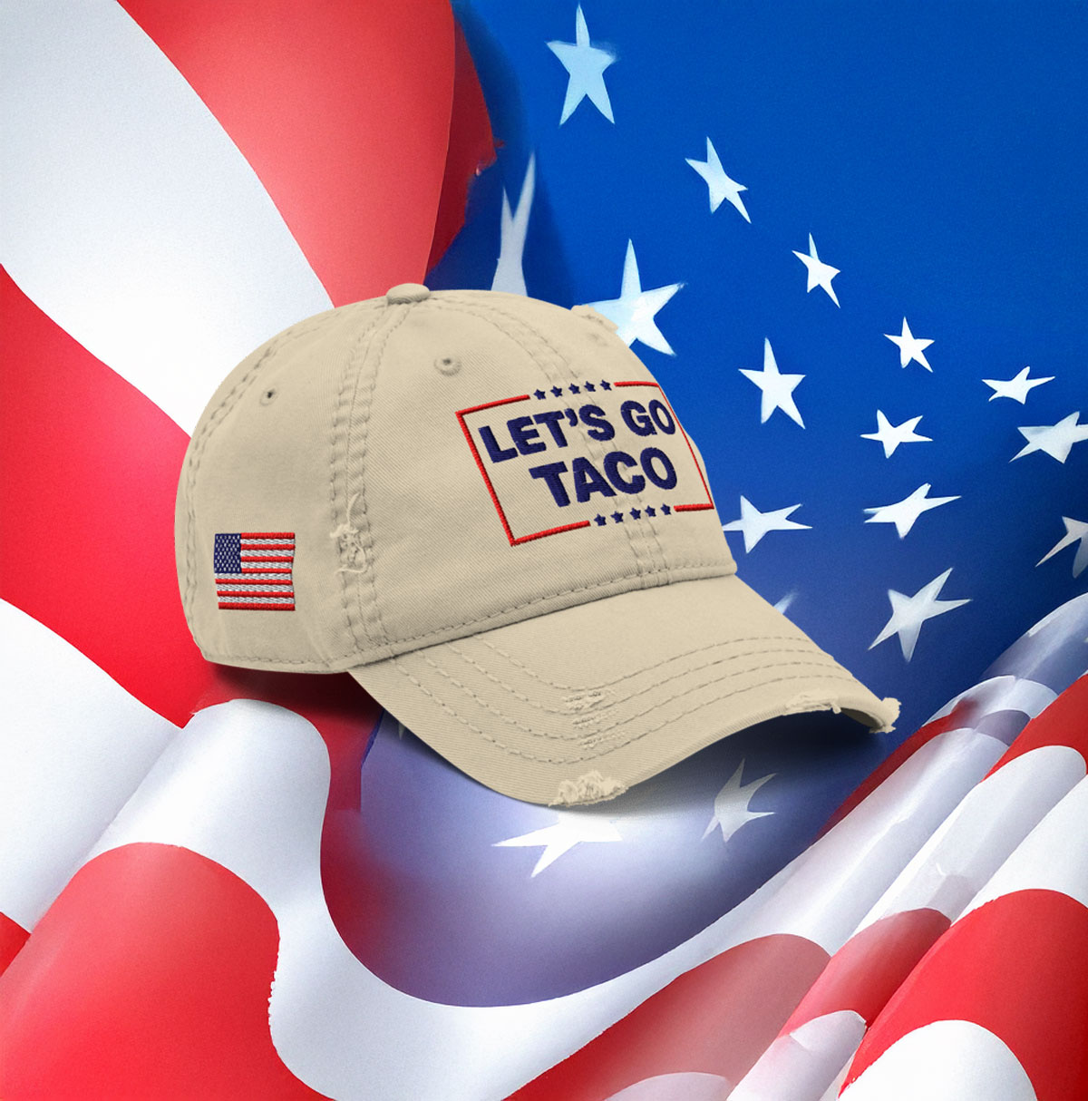 Let’s Go Taco Distressed Hat