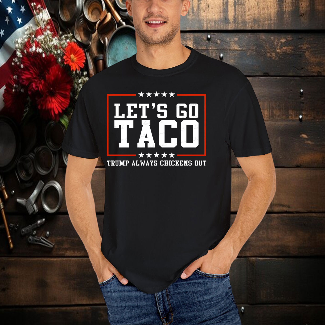 Let's Go Taco Trump Always Chickens Out T-Shirt