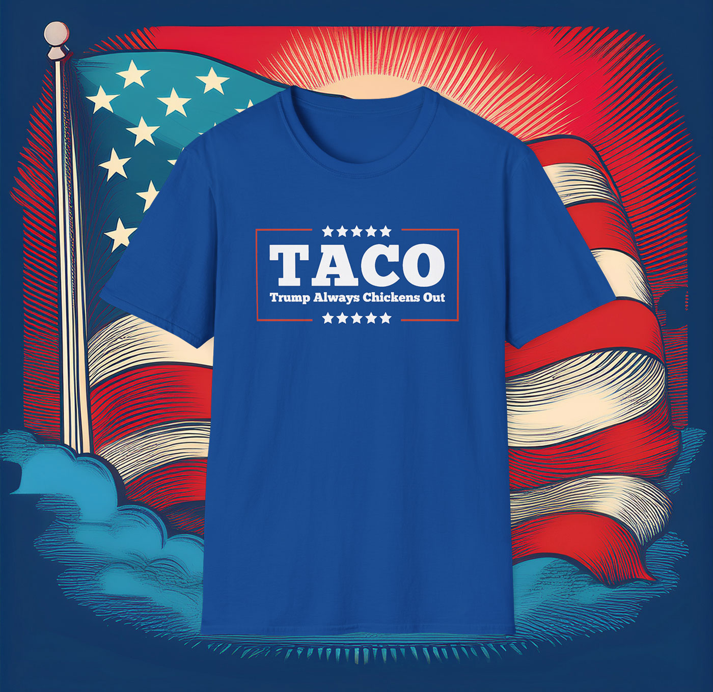 Mens Trump Always Chickens Out Shirt
