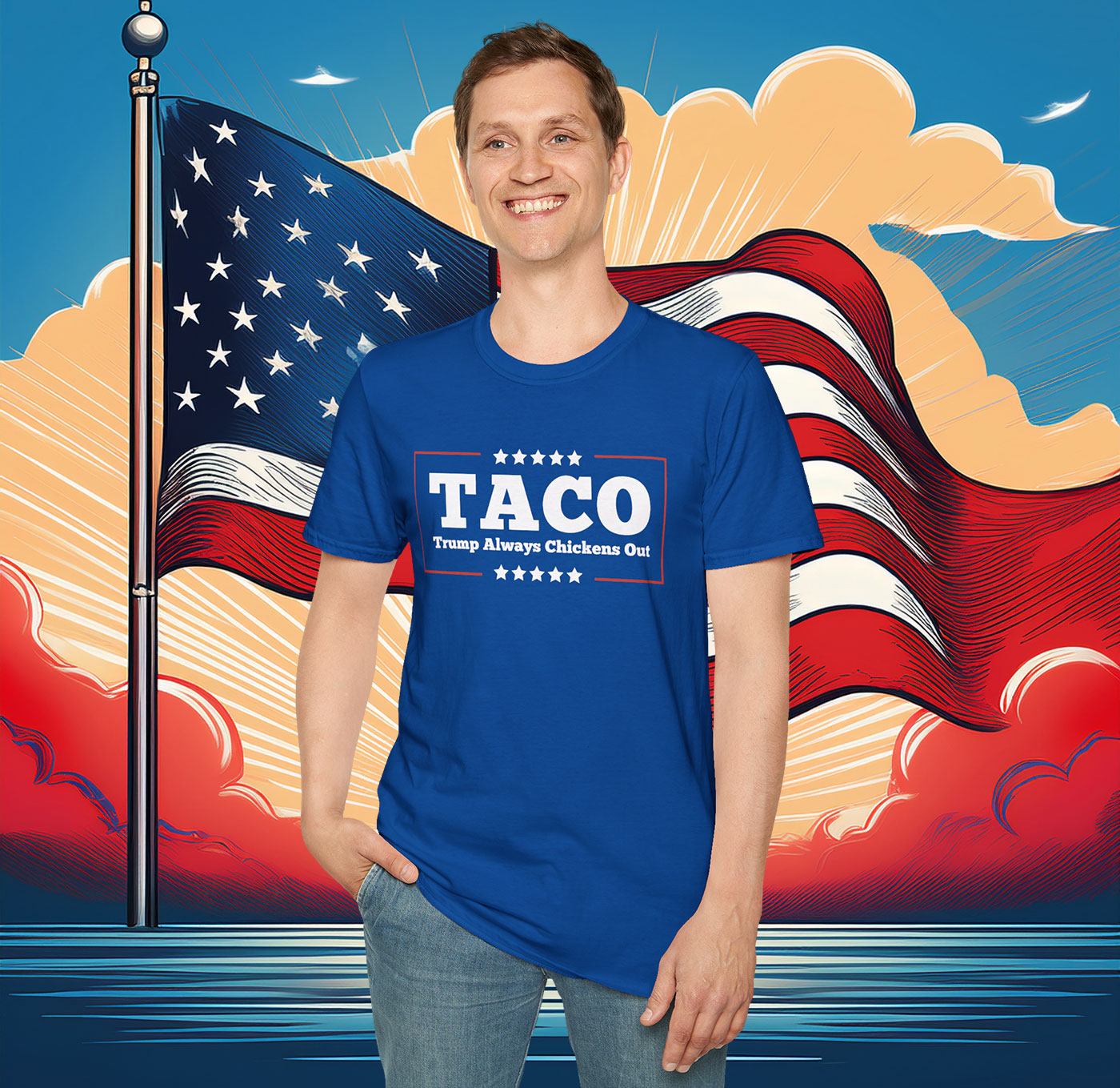 Mens Trump Always Chickens Out Shirt