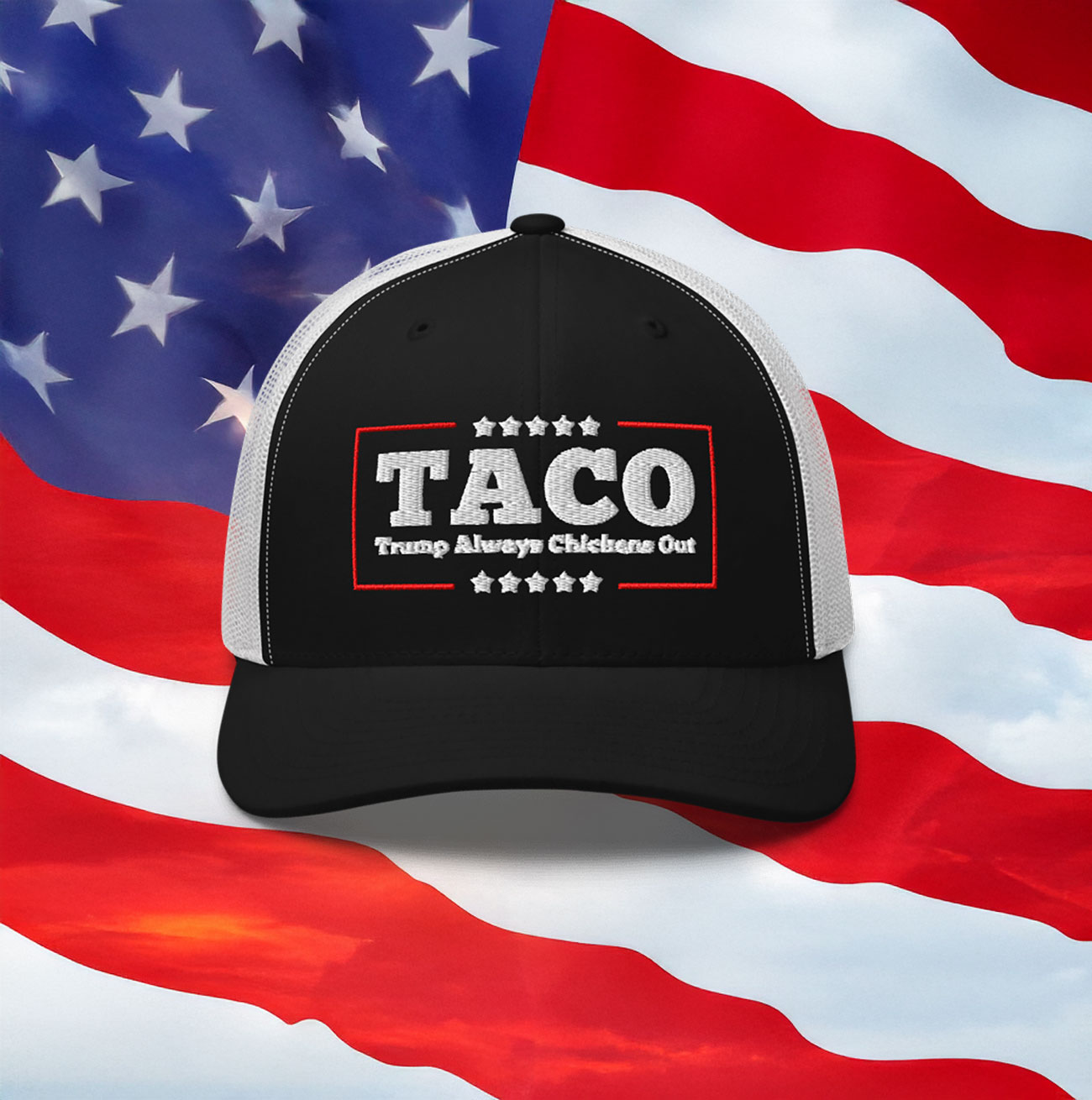 TACO Trump Always Chickens Out Trucker Hat