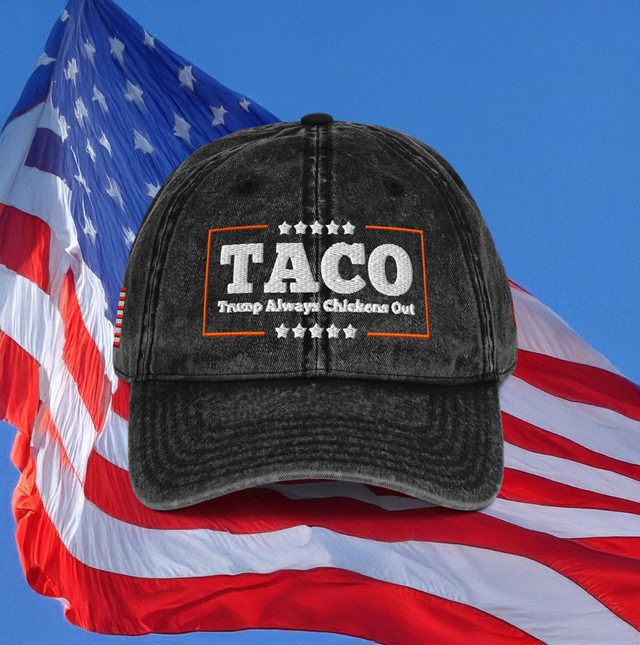 TACO Trump Always Chickens Out Vintage Cap