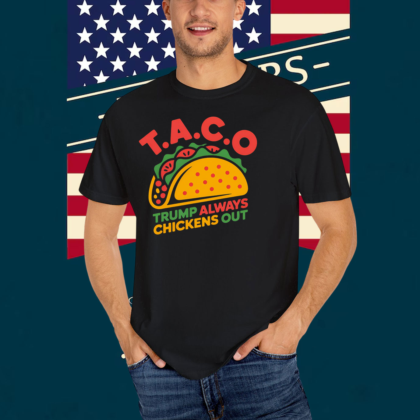 Taco Trump Always Chicken Out Unisex T-Shirt