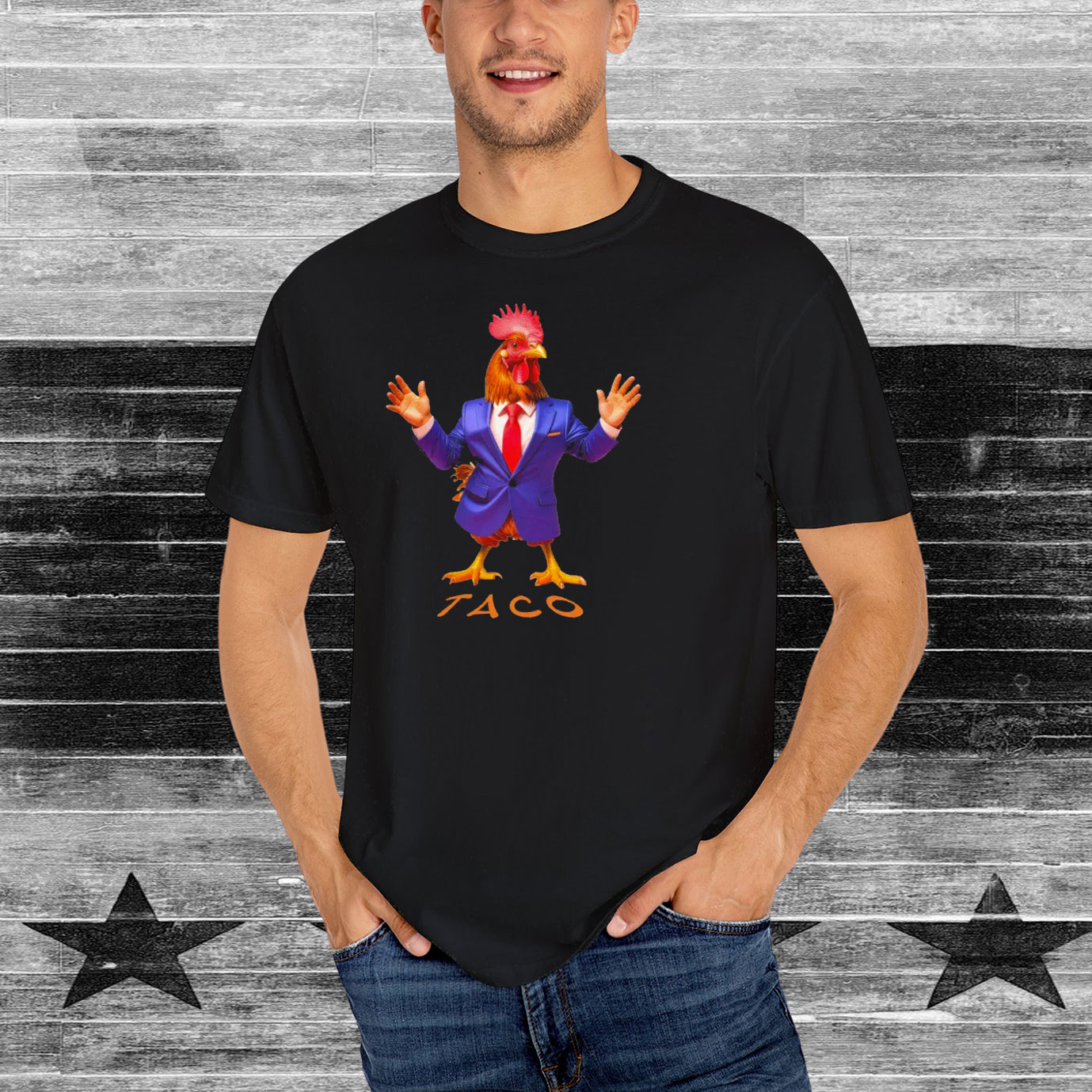 Taco Trump Chickens Funny T-Shirt