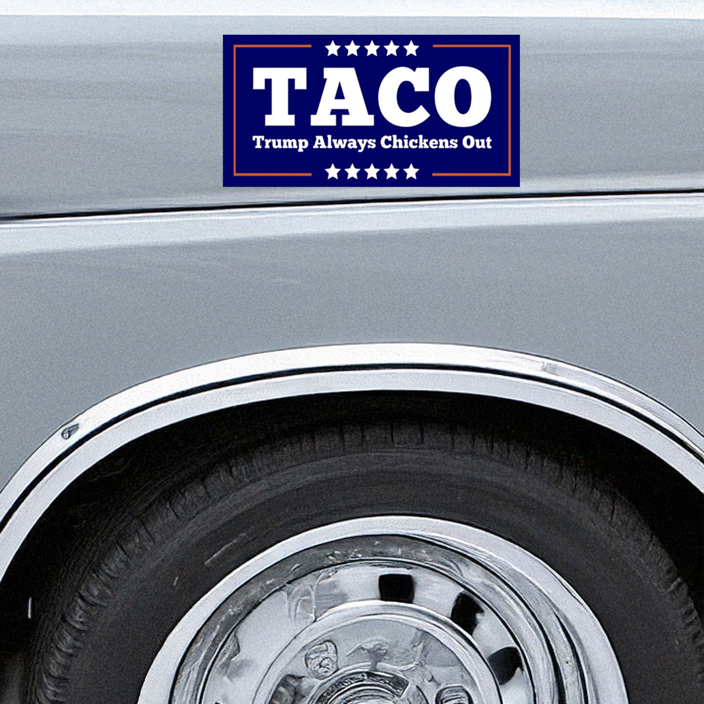 Trump Always Chickens Out Car Magnet
