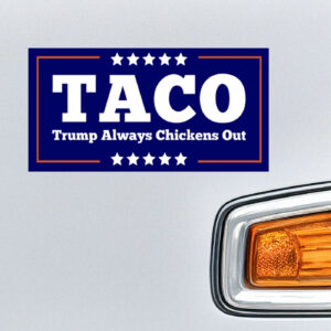 Trump Always Chickens Out Stickers