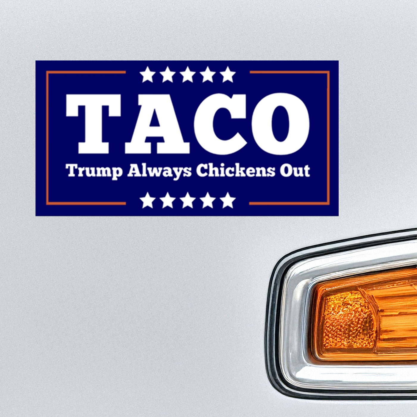 Trump Always Chickens Out Stickers