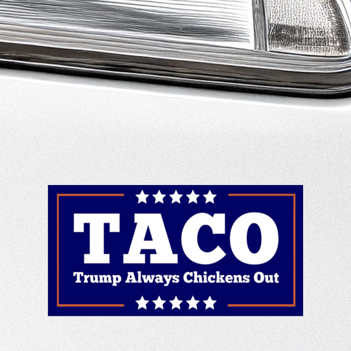 Trump Always Chickens Out Stickers