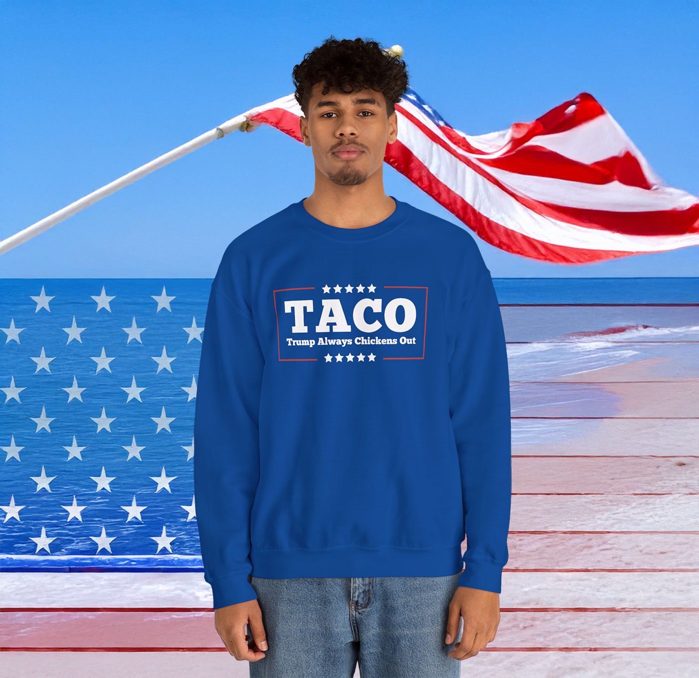 Trump Always Chickens Out Sweatshirt