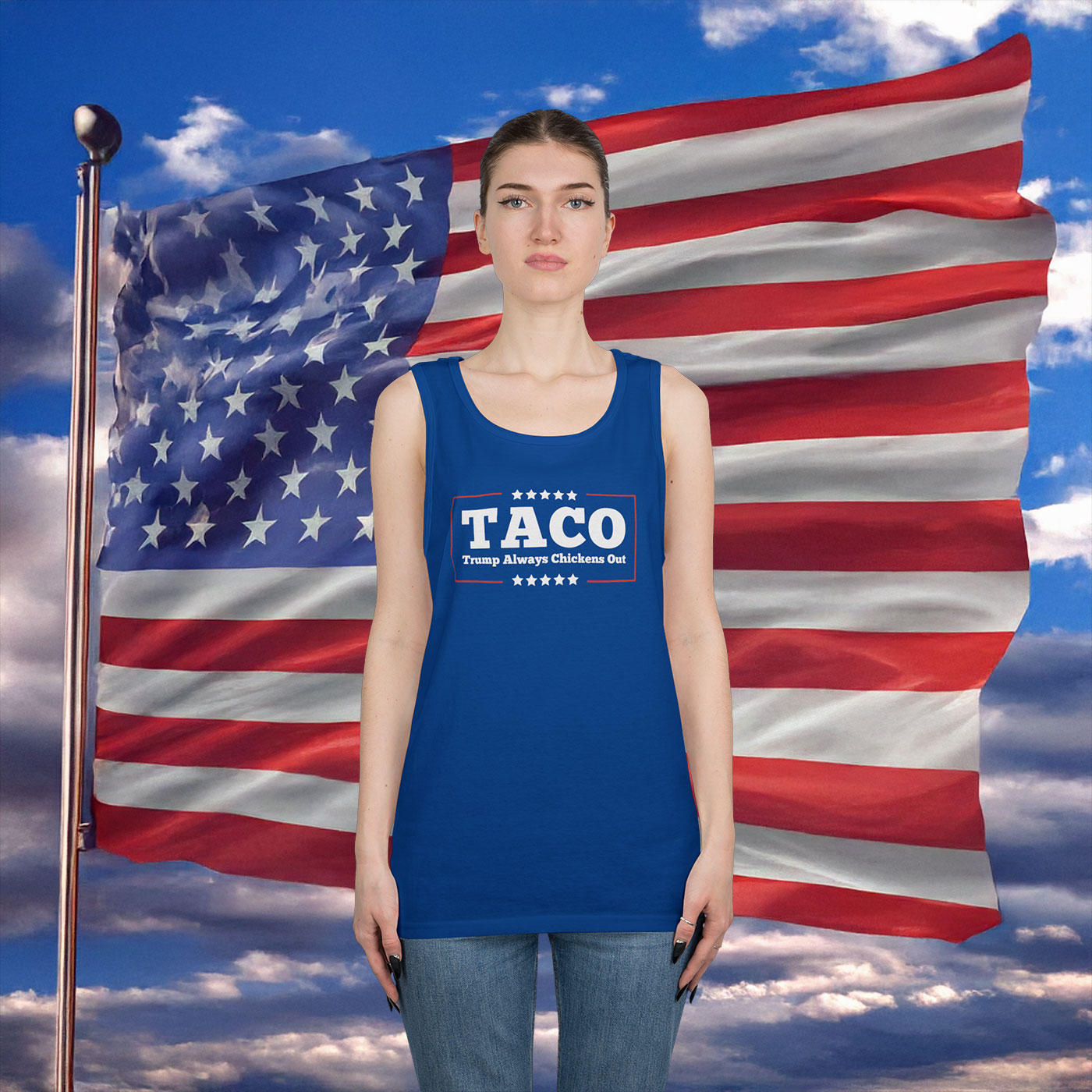 Trump Always Chickens Out Tank Top