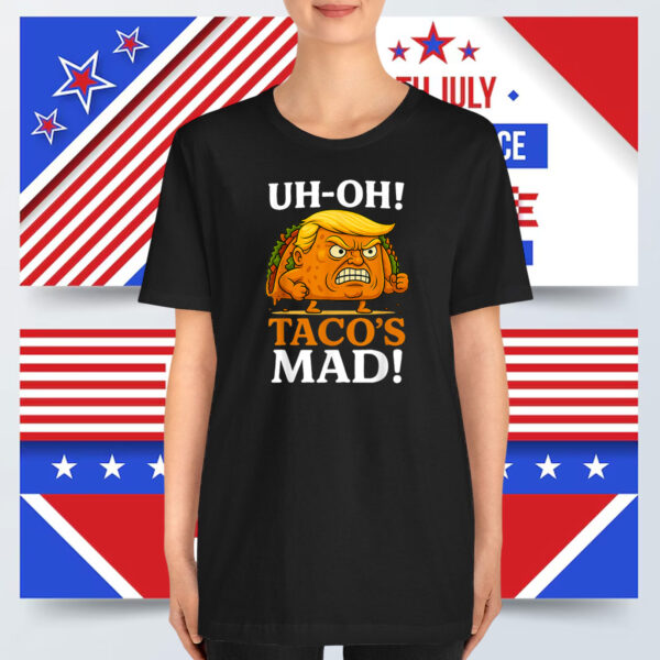 Uh oh Taco's Mad Orange Faced Taco Shirt